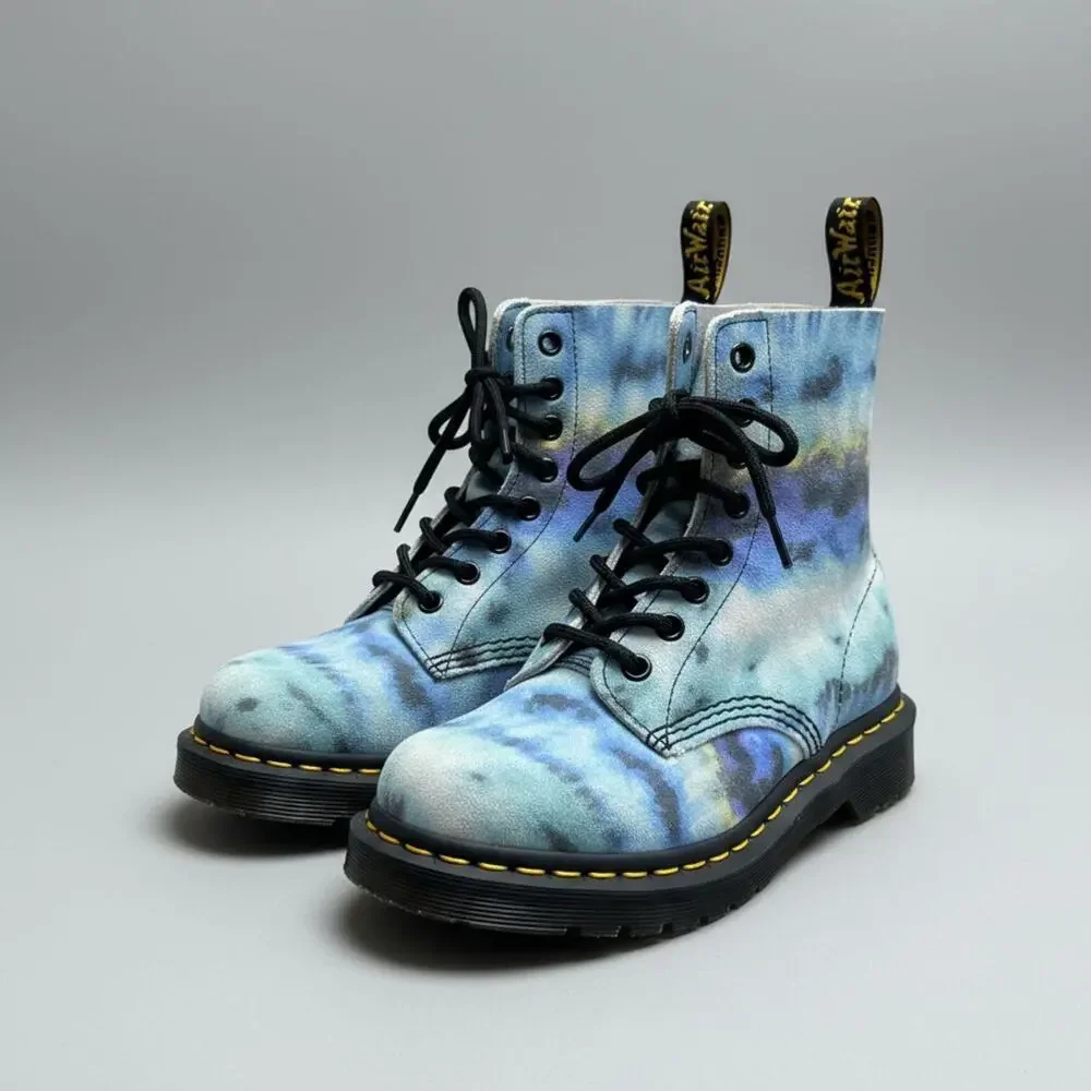 Doc martens blue tie dye Pascal boots, size 5, LIKE NEW!